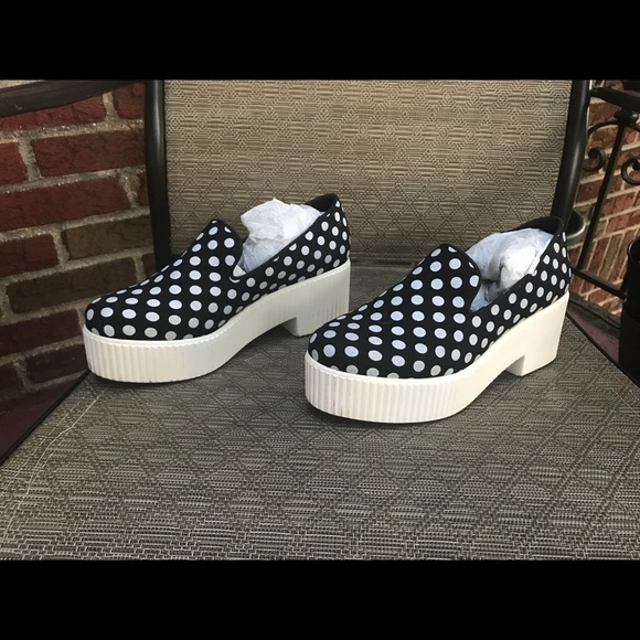 Shelly’s London Polka Dot Platform Loafers - Picture 3 of 5